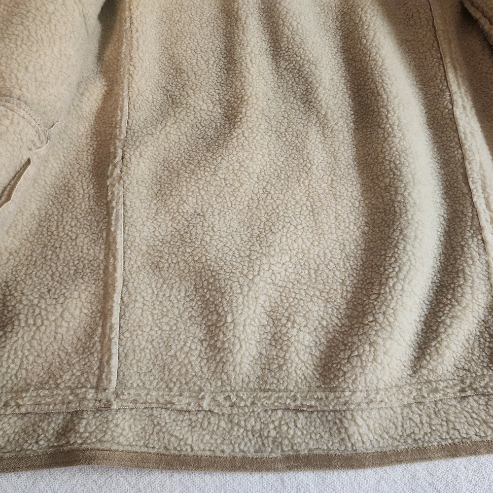 Old Navy Men's Tan Shearling Jacket - Picture 11 of 11